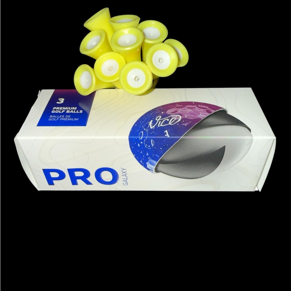 Vice Pro Galaxy Golf Balls with Yellow Tees